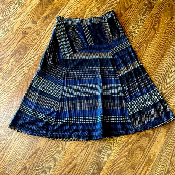 Billy Reid plaid print skirt.  Very unique pattern and very eye catching! - Picture 1 of 1